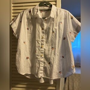 Embroidered White Madewell Top